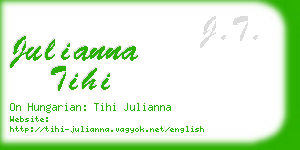 julianna tihi business card